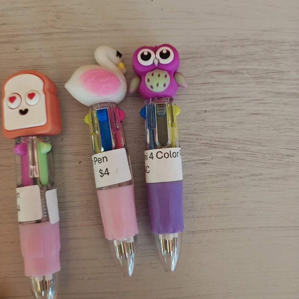 Lot‎ of 13 4 and 10 Color Character Pens Multicolor ZC4